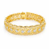 850 Yellow Gold Diamond Bracelet 2 Tone
