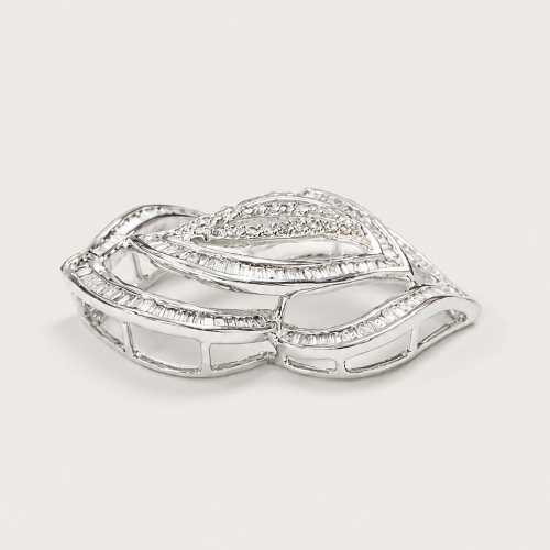 18K White Gold Diamond Pendant