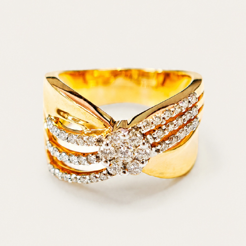 18K Rose Gold Diamond Ring ‘Two Tone’