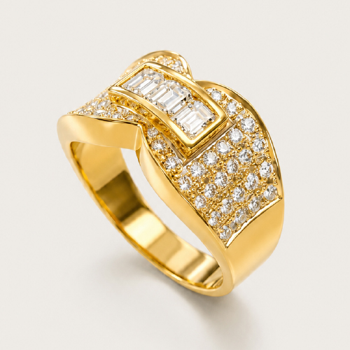 20 K Yellow Gold Diamond Ring