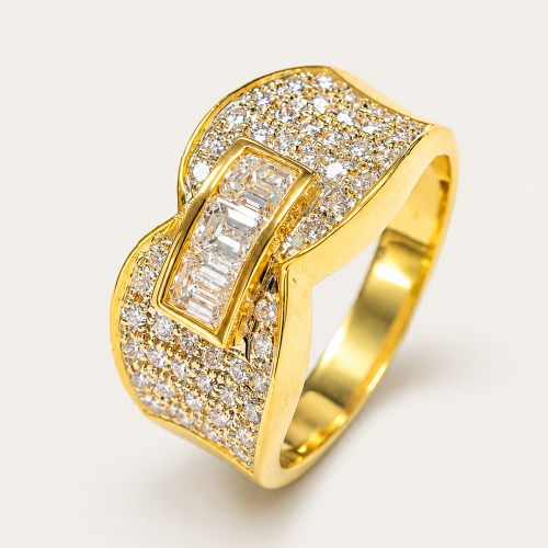 20 K Yellow Gold Diamond Ring