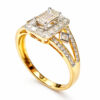 18K Yellow Gold Diamond Ring Two Tone