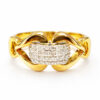18K Yellow/White/Rose Gold Diamond Ring