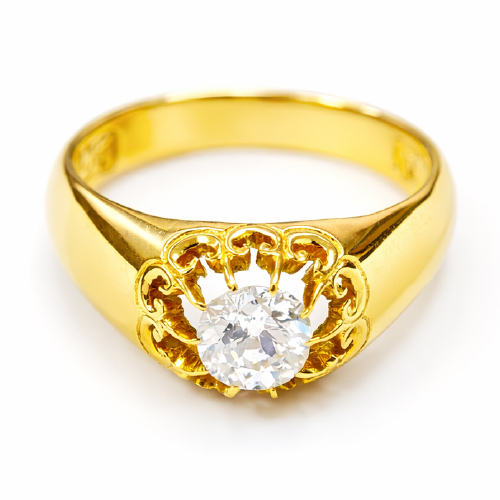 850 Yellow Gold Diamond Earring