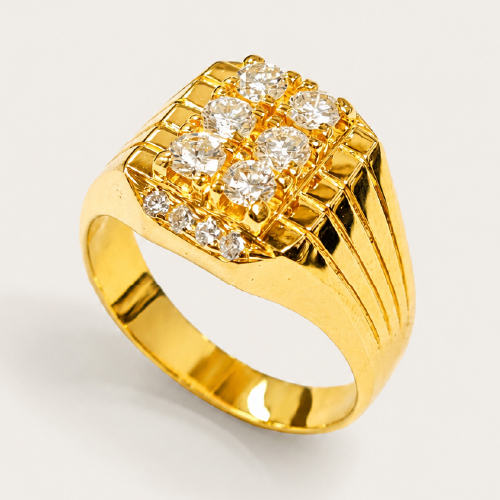22K Yellow Gold Diamond Ring