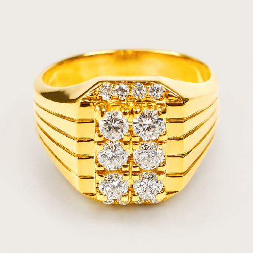 22K Yellow Gold Diamond Ring