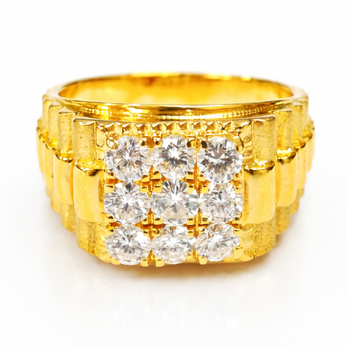 22K Yellow Gold Diamond Ring
