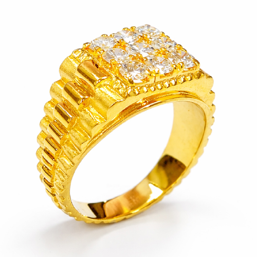 22K Yellow Gold Diamond Ring