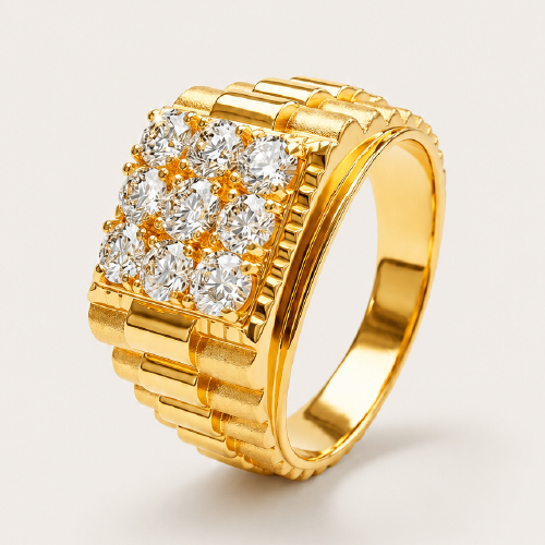 22K Yellow Gold Diamond Ring