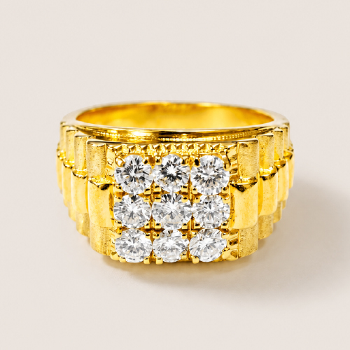 22K Yellow Gold Diamond Ring