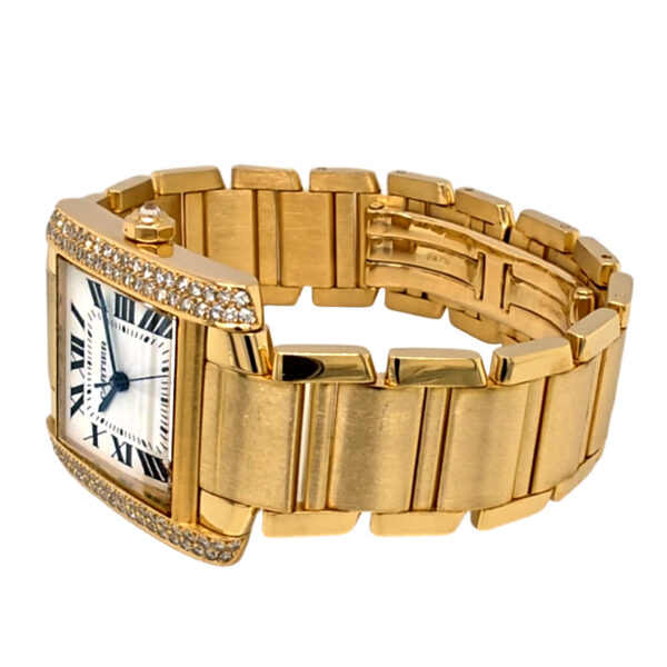 18K Yellow Gold Cartier Tank Francaise Diamond