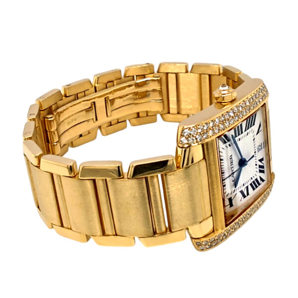 18K Yellow Gold Cartier Tank Francaise Diamond