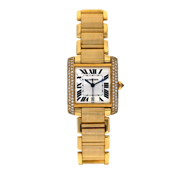 18K Yellow Gold Cartier Tank Francaise Diamond