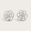 18K White Gold Diamond Earstud