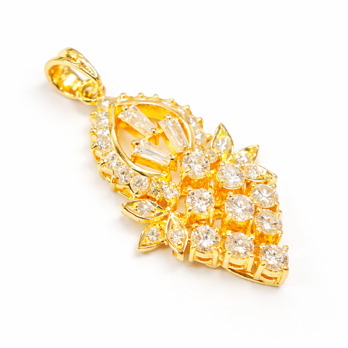 22K Yellow Gold Diamond Pendant