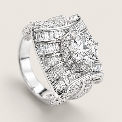 18K White Gold Diamond Ring