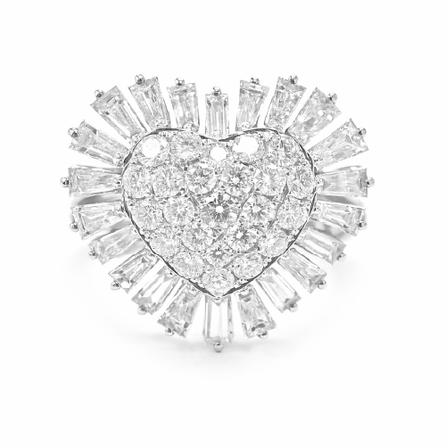 18K White Gold Diamond Ring