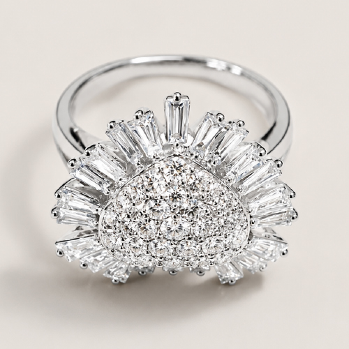 18K White Gold Diamond Ring