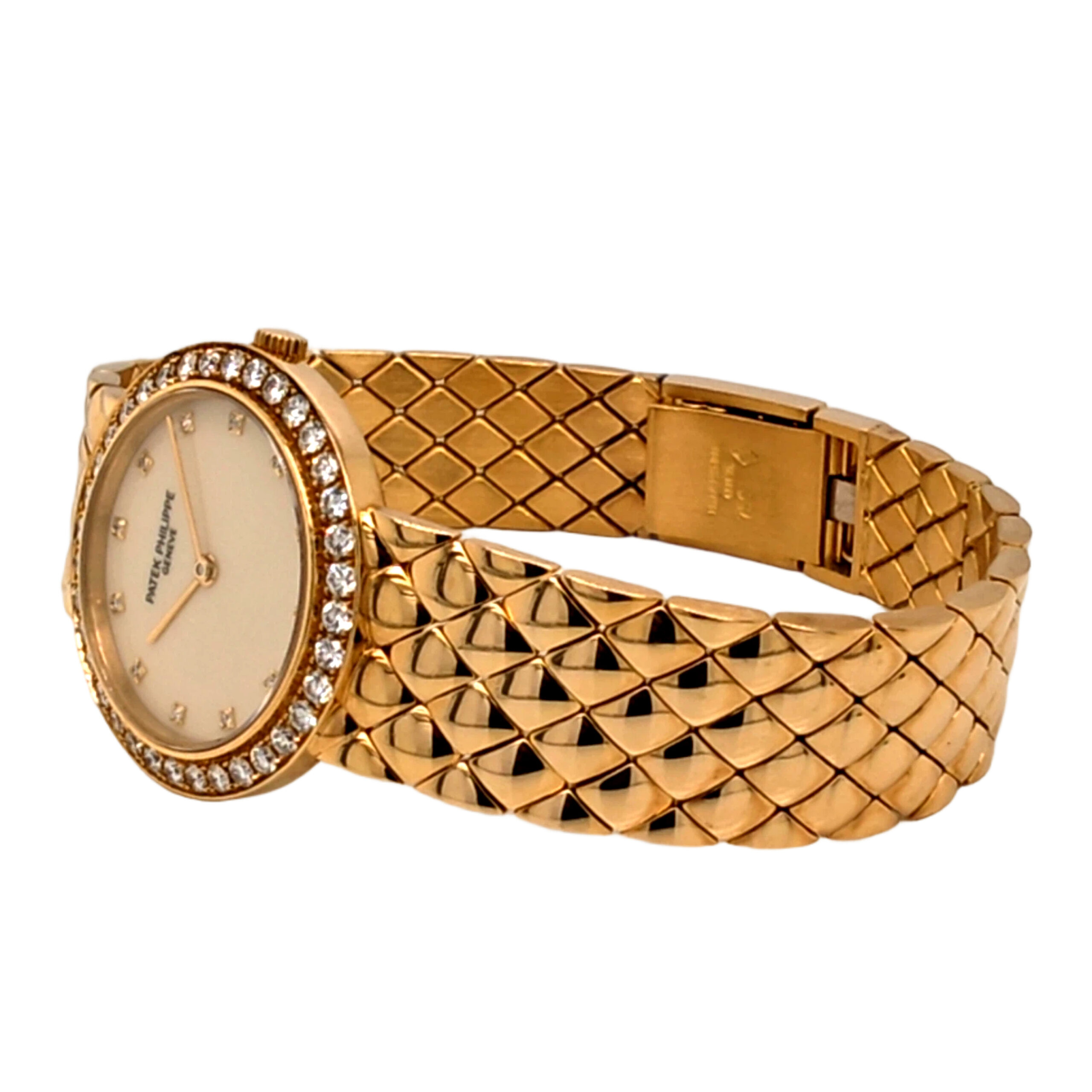 18K Yellow Gold Patek Philippe Calatrava Diamond