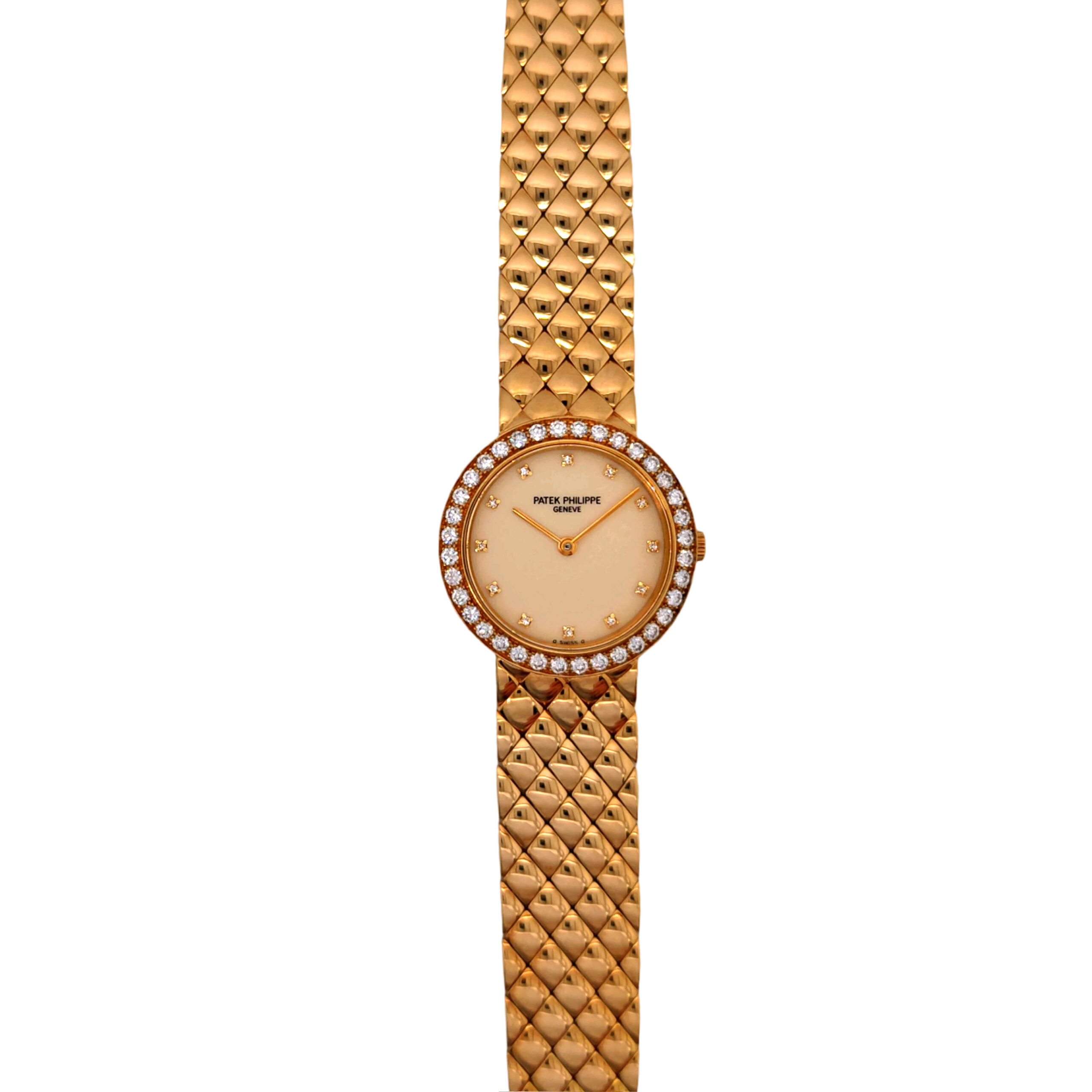 18K Yellow Gold Patek Philippe Calatrava Diamond