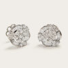 18K White Gold Diamond Earstud
