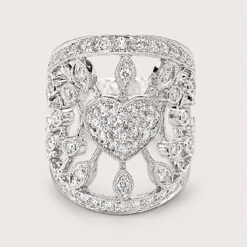 18K White Gold Diamond Ring