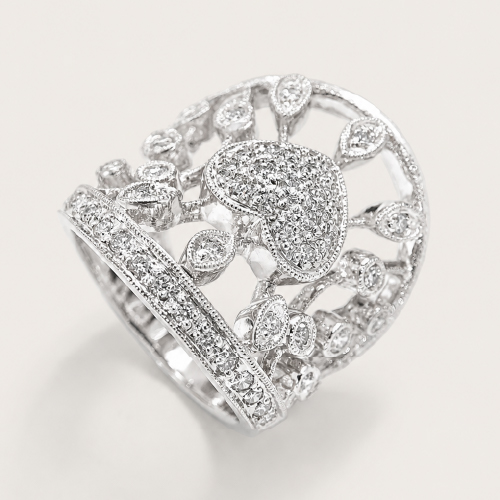 18K White Gold Diamond Ring