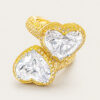 18K Yellow Gold Diamond Ring 2 Tone