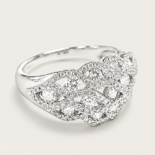 18K White Gold Diamond Ring