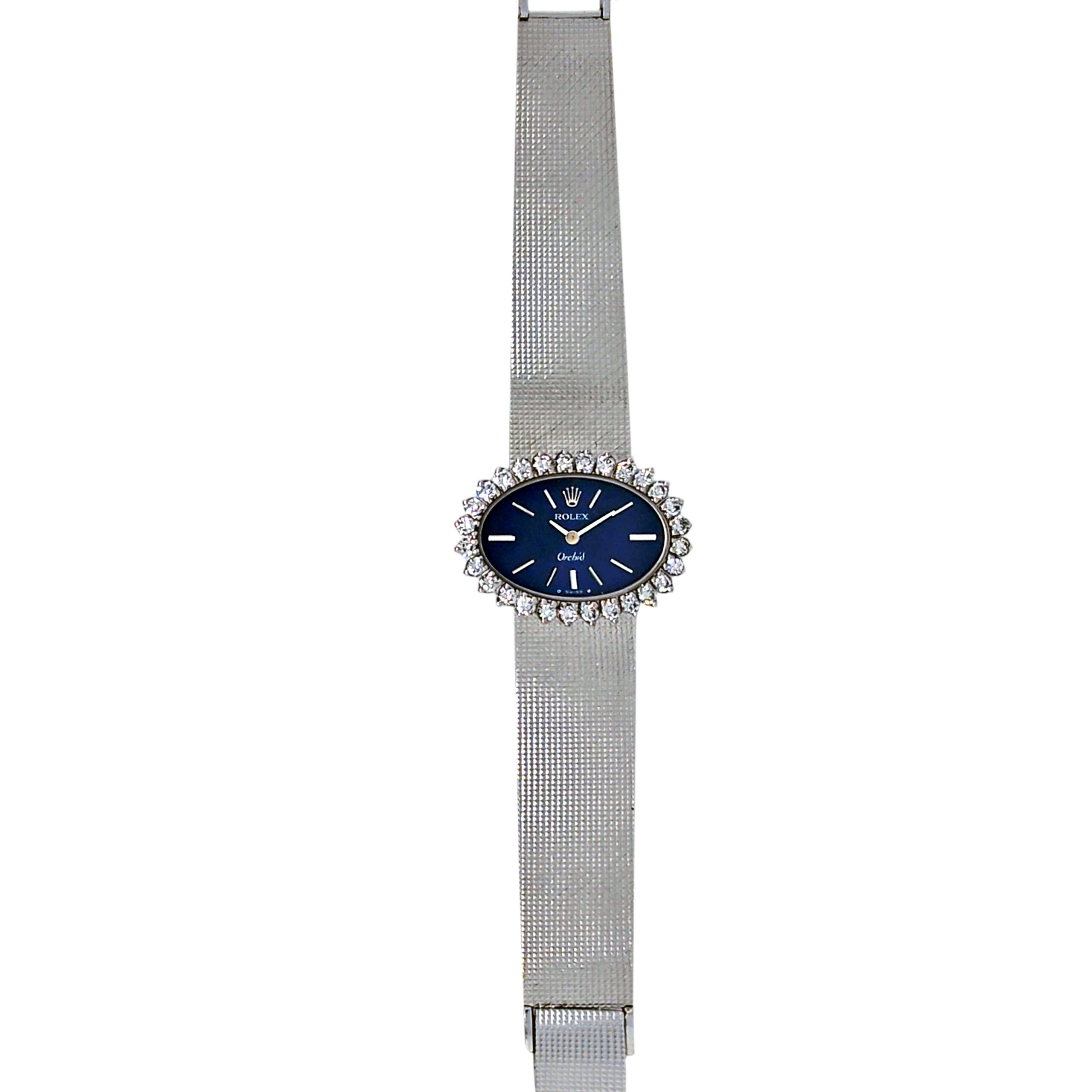 18K White Gold Rolex Orchid Diamond 2674
