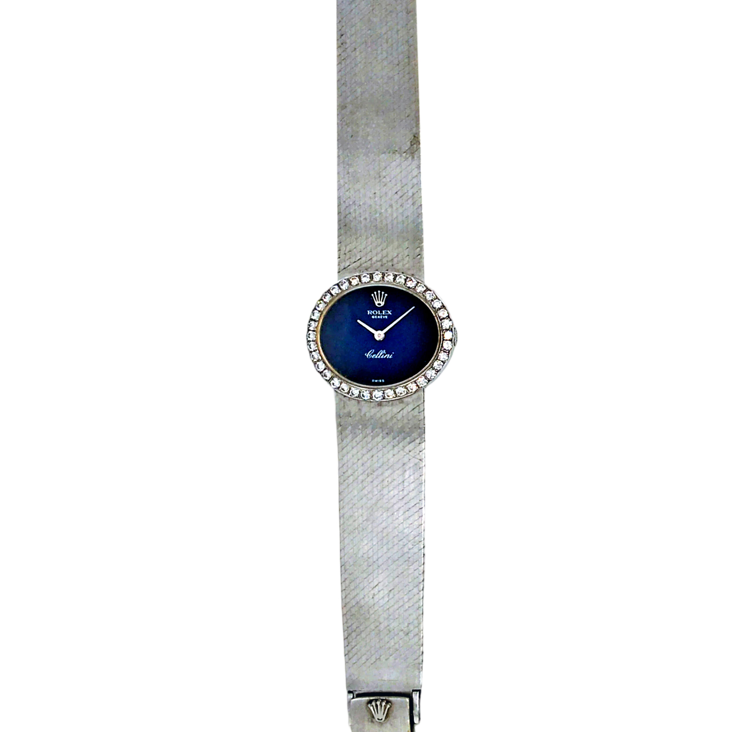 18K White Gold Rolex Cellini Diamond 4081
