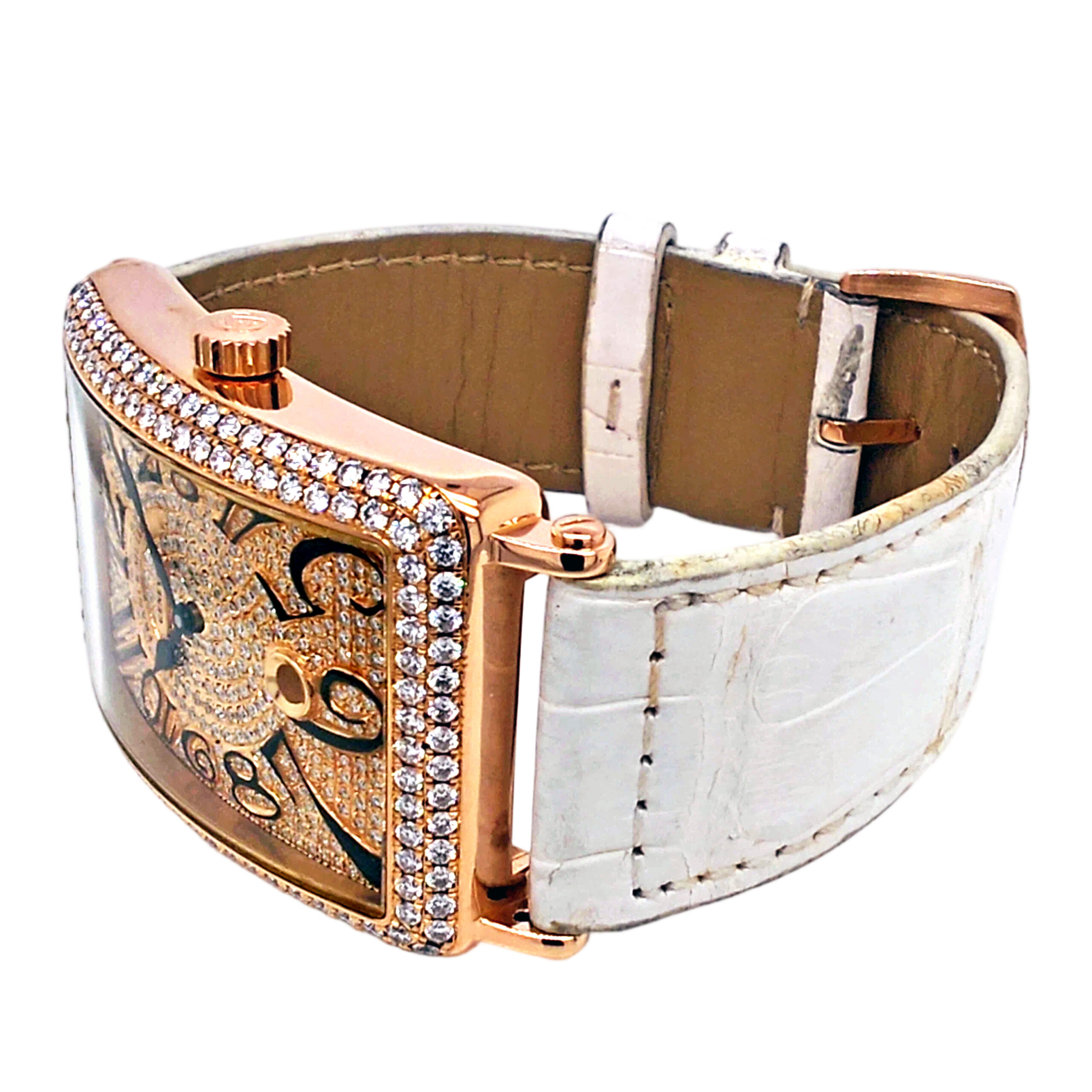 18K Rose Gold Franck Muller Long Island Diamond