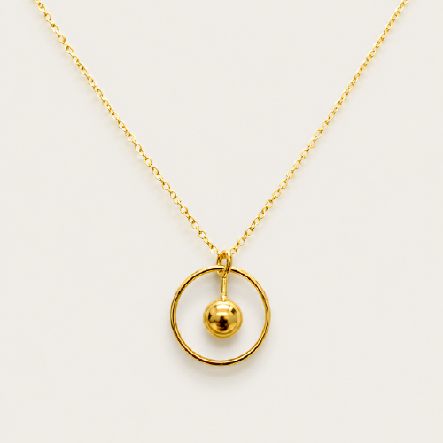 Dangle Ring 24K (999) Gold Necklace