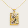22K Gold Two Tone Design Pendant