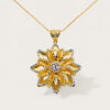 22K Gold Two Tone Design Pendant