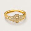 18K Yellow Gold Diamond Bangle 2 Tone
