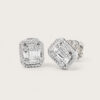18K White Gold Diamond Earstud