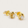 18K Yellow Gold 6 Claw Diamond Earstud
