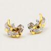 18K Yellow Gold Diamond Earring 2 Tone