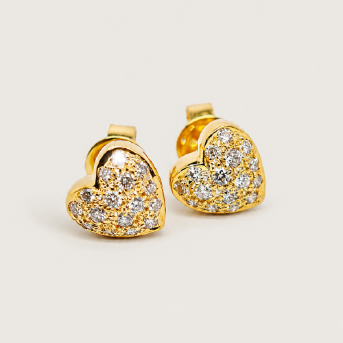 20K Yellow Gold Diamond Earstud
