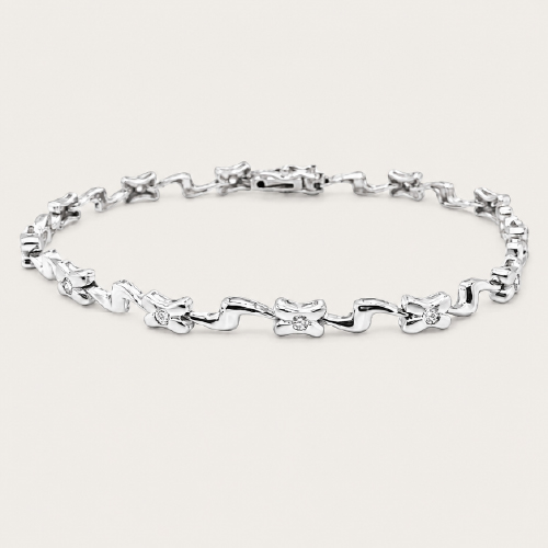 18K White Gold Diamond Bracelet