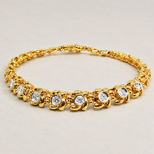 20K Yellow Gold Diamond Bracelet