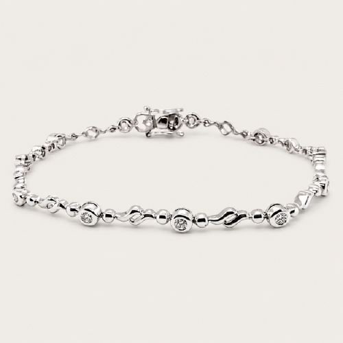 18K White Gold Diamond Bracelet