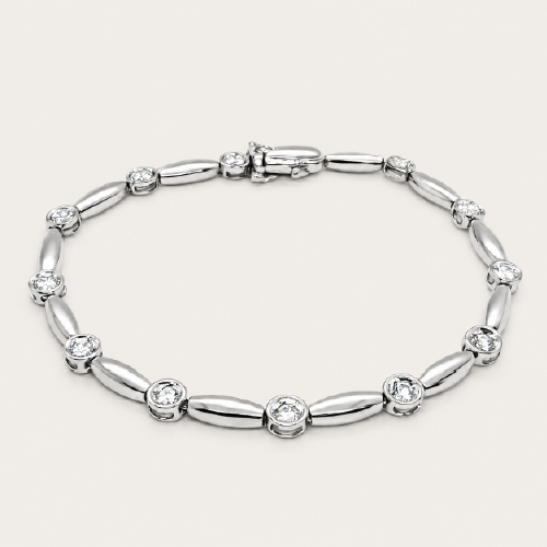 18K White Gold Diamond Bracelet