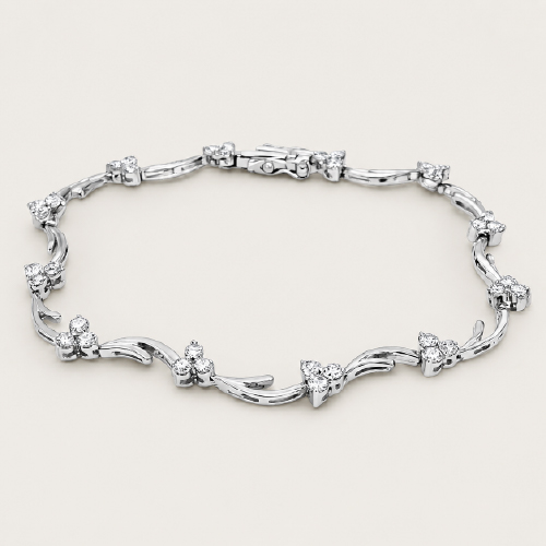 18K White Gold Diamond Bracelet