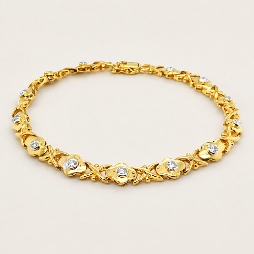 20K Yellow Gold Diamond Bracelet