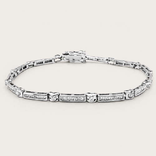 18K White Gold Diamond Bracelet