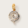 18K Yellow Gold Diamond Pendant 2 Tone
