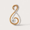 18K Yellow/White Gold Diamond Pendant