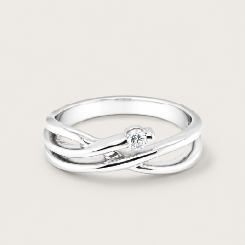 18K White Gold Diamond Ring